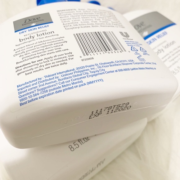 Dove Derma Series Dry Skin Relief Lotion 8.5 FL OZ (Set of 3) Discontinued - Picture 3 of 5